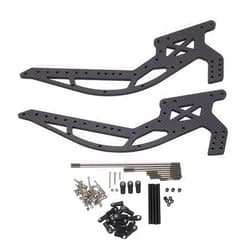 Alomejor RC Crawler Wheelbase Chassis Kit Sturdy High Strength Carbon Fiber Chassis Frame Girder Rails for 1/10 RC Crawler