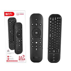 GREALT Voice Remote Control with 2.4G USB Dongle, Bluetooth Rechargeable Backlit Mini Bluetooth Keyboard for Android TV Box, Smart TV, Laptop, PC, Projector, HTPC, Media Player, Black