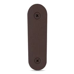 SHUS LIVE Doorbell Cover Plate, Metal Doorbell Blanking Plate Cover, Doorbell Button Cover Chime Guard Plate, Doorbell Faceplate Hole Cover, Weather Resistant, Easy Installation, Aesthetic Decoration - Brown