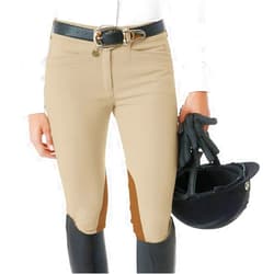 Ovation Women's Celebrity Front Zip Knee Patch Equestrian Horse Riding Breeches