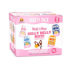 Weruva Meals 'n More Natural Wet Dog Food, Belly Belly Nice! Digestive Support Variety Pack, 3.5oz Cup (Pack of 10)