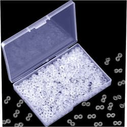 Mudder 300 Pieces Rubber Band S Clips Loom Band Clips Plastic Connectors Refills for Loom Bracelets (Clear)