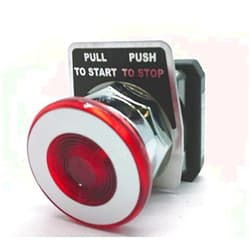 RADWELL VERIFIED SUBSTITUTE 9001KR9R-SUB 30MM Emergency Stop, Push-Pull, Push Button, Substitute for Schneider Electric 9001KR9R