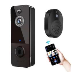 Biglory Video Doorbell Camera Wireless with Ring Chime, AI Human Detection, Live Image, Night Vision, Instant Alerts, 2-Way Audio, Outdoor Indoor Surveillance, Cloud Storage, Rechargeable Battery