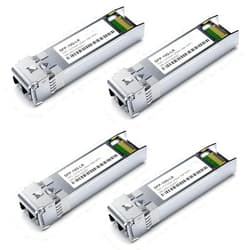 GESD 4Pack SFP+ 10GBase-LR LC Module, SingleMode 1310nm, SMF Dual LC Fiber Optic Transceiver for Cisco SFP-10G-LR, Ubiquiti UniFi UF-SM-10G, Meraki MA-SFP-10GB-LR, Netgear, TP-Link and More(DDM 20km)