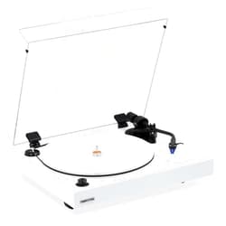 Fluance RT85 Reference High Fidelity Vinyl Turntable Record Player with Ortofon 2M Blue Cartridge, Acrylic Platter, Speed Control Motor High Mass MDF Wood Plinth Vibration Isolation Feet - Piano White