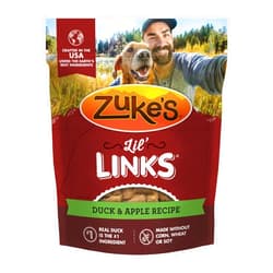 Zuke's Zuke’s Lil’ Links Dog Treats for Dogs of All Sizes, Snacking Sausage Treats for Dogs, Pet Treats made with Real Duck & Apple, 6 oz. Resealable Pouch​ - 6 oz. Bag