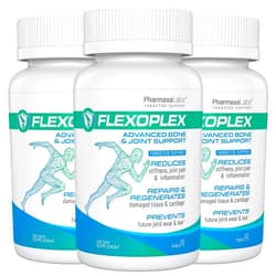 FLEXOPLEX Advanced Bone & Joint Support Formula - Promotes Healthy Joint Function & Offers Natural Relief from Joint Discomfort (Pack of 3)