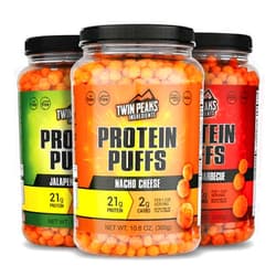 TWIN PEAKS INGREDIENTS Twin Peaks Low Carb, Keto Friendly Protein Puffs, (Mesquite Barbecue + Nacho Cheese + Jalapeno Cheddar)