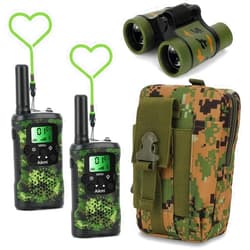 Aikmi Walkie Talkies for Kids Toys Boys Aged 5+ Outdoor 2 Way Radio 22 Channel 3 Miles Range Camp Hunt Adventure Game Birthday 6 7 8 9 10 Year Old Gifts (Green)