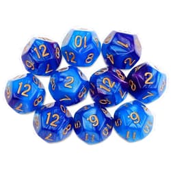 Oskal 10 Pcs Dungeons and Dragons Dice Set - D12 Dice Set D&d Dice Polyhedral Dice Set Role Playing Dice Sets for Table Games D and D Dice Set - RPG Dice Set Bulk DND Dice Set DND Dice Bulk D&d Dice Set