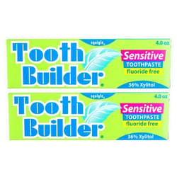 Squigle Tooth Builder SLS Free Toothpaste (Stops Tooth Sensitivity) Prevents Canker Sores, Cavities, Perioral Dermatitis, Bad Breath, Chapped Lips - 2 Pack
