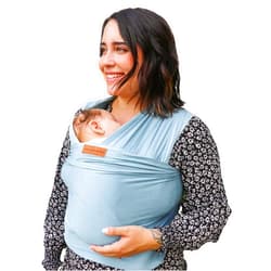 Tuck and Bundle Baby Wrap Carrier for Newborns, Infant Carrier for Babywearing, 8-35 lb Lightweight Soft Tencel Modal Baby Wraps, Baby Essentials, Best for Baby Shower, 0-18 Months Old - Citadel Blue