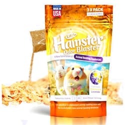 LITTLE SAVER Little Hamster Odor Blaster | a New Generation Of Animal Bedding Deodorizer | Unique Formula for Slow Release | Natural Fresh Scent - Lavender & Chamomile | Up to 15 Weeks Supply | 3 x 0.5oz bags
