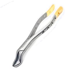 A2Z SCILAB Dental Extracting Extraction Serrated Forceps 10S, for Upper Molar Universal Premium Quality Gold Handle, Stainless Steel