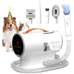 AIRROBO Dog Grooming Vacuum, Dog Grooming Kit,12000Pa Strong Pet Grooming Vacuum for Dogs, 2L Large Capacity Dog Vacuum for Shedding Grooming Hair, Dog Hair Vacuum, 5 Pet Grooming Tools, Quiet,PG100