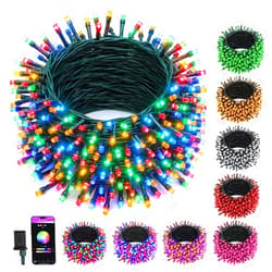 Minetom 82ft 250LED Color Changing Christmas Halloween Tree Lights, LED RGB String Twinkle Lights, 16 Milion Adjustable Colors Smart Fairy Lights with Remote & App & Timer for Xmas Tree Holiday Party