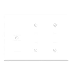 ELEGRP 3-Gang 1-Duplex Receptacle Outlet Combination 2-Toggle Light Switch Wall Plate Cover, Standard Size Unbreakable Thermoplastic Faceplate Cover, UL Listed (1 Pack, Glossy White)