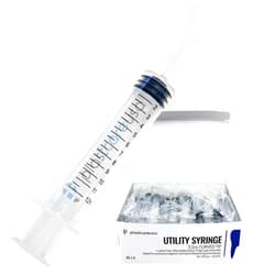 PlastCare USA 50 Curved Tip Irrigation Syringes (12cc / 12ml) - Disposable Oral Dispensing Utility Syringe (Box of 50) by PlastCare USA