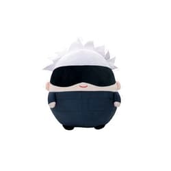 LINKOM Anime Plush Doll Figures Gojo Satoru Yuji Itadori Soft Plushie Stuffed Toys Keychain Round Cushion Pillow Cosplay Props Keyring (10cm/3.94inch, Gojo Satoru A)