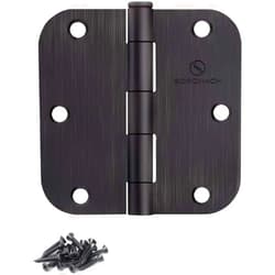 SORGMACH Door Hinge 3 1/2 Inch Interior Door Hinges Oil Rubbed Bronze Black 3.5 Inch Interior Hinges 5/8