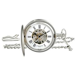 CHARLES-HUBERT PARIS Charles-Hubert, Paris Satin Finish Mechanical Pocket Watch