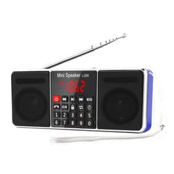 PRUNUS J-288 Portable Radio AM FM Radio with Bluetooth Speaker, Sleep Timer, Power-Saving Display, Ultra-Long Antenna, AUX Input & USB Disk & TF Card MP3 Player, NO Manual Preset