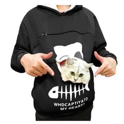 Liuzixuan Unisex Pet Carrier Hoodie Men Women Cat Dog Pouch Hoodies Kangaroo Holder Sweatshirt Relaxed Fit Pullover Pockets