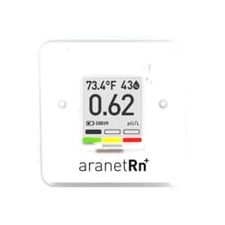Aranet SAF Aranet Radon Detector for Home: 10-Min Measurement, Temperature, Relative Humidity, Pressure, E-Ink Display, 7-Year Battery, Portable with Free App, Bq/m3 & pCi/L Selectable