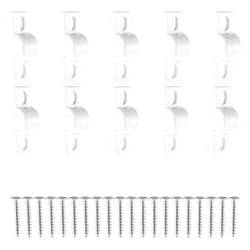 FdcLixuvol 12 PCS Wire Shelf Clips, Shelf Clips for Metal Shelving Closet Maid Shelf Clips Metal Shelf Clips with Screws Expansion Tubes Metal Wire Clips for Wire Shelving Concrete Installation Accessories