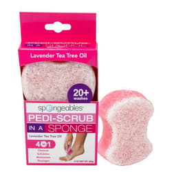 Spongeables Spongables Pedi Scrub Foot Exfoliating 20+ Wash Sponge, Lavender, 1 Count