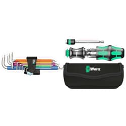 Wera 05022669001 L-Key Set 3950 Spkl/9 SM Metric Stainless Steel 051024 Kraftform Kompakt 25 Pouch Set