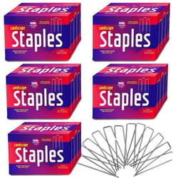 AshmanOnline Ashman Garden Stakes (1000 Counts in 5 Packs), Galvanized Landscape Staples and Fence Stake Heavy Duty