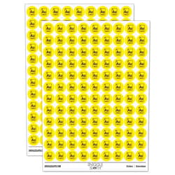 Sniggle Sloth Gold Periodic Table of Elements Science Chemistry 200+ Round Stickers - Gloss Finish - 0.50