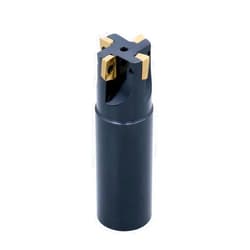 Accusize Industrial Tools 1'' 90 Deg Square Shoulder Indexable End Mill, 3-1/2'' Oal, Apkt11t3 Carbide Inserts, 4 Flute, 0056-0920
