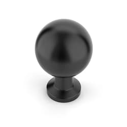 Amerdeco 10 Pack Matte Black Cabinet Knobs Single Hole Cabinet Pulls Round Kitchen Cabinet Knobs Solid Drawer Knobs Dresser Knobs and Pulls for Bathroom Cabinets ZH0041
