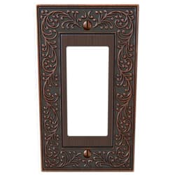 Amerelle 43RVB English Garden Wallplate, 1 Rocker, Aged Bronze