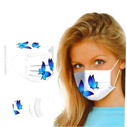 Longaoa 100PC Disposable Adult Face Bandanas Facecover Printing Facial Covering Cloth No Washable Breathable for Women