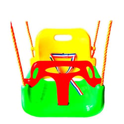TengRui 3-in-1 Infant to Teenager Swing Set Anti-flip Snug & Secure Detachable Children Outdoor Play Patio Garden(Color:Green Chair+Red Handrail)