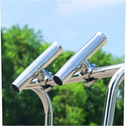 Marinebaby (2X) 316 Stainless Tournament Style Boat Fishing Holder Clamp on Fishing Rod Holder for Boat 1-1/4