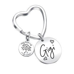 JIUSHUN Gigi Keychain Grandmother Jewelry Best Gigi Ever Gift Grandma Keychain Nana Keychain Mom Jewelry MIL Gift Mother Gift Mother in Law Jewelry Grammy Gift