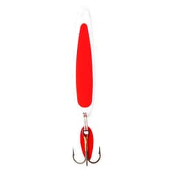 Bay De Noc 3FON 1 1/2-Inch Swedish Pimple Jig, 1/5-Ounce, Fluorescent Orange/Nickel