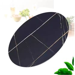 LHIUGE Glass Lazy Susan for Dining Table with Rotating Wheels Table Top Centerpiece Kitchen Turntable Large Round Silent & Smooth Spin Top Various Sizes Centerpiece Kitchen Turntable