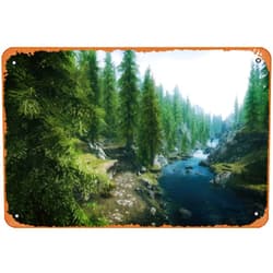 PIMPANT Skyrim HD Wallpaper 1920×1080Forest Skyrim Wallpaper Forest, Skyrim, Elder, Scrolls, V Retro Metal Sign for Garden Club Outdoor Indoor Home Wall Decorative 8x12 inch