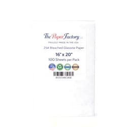 The Paper Factory LLC Glassine Paper 16 x 20-100 Sheets Premium Acid-Free Neutral pH. Archival Safe, Translucent, Grease-and Moisture-Resistant. Protect Artwork, Photos, documents, and Safe Food Wrapping.