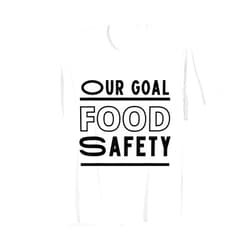 MUGAMBO HEALTH AND SAFETY MERCHANDISE Our Goal - Food Safety | Food Safety Day | Chefs Gift Ideas T-Shirt