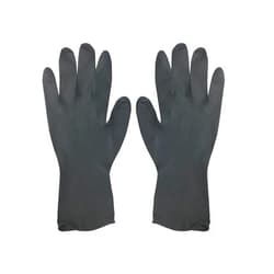 Colortrak Premium Grip Reusable Gloves, 4 Pairs (8 Gloves Total), Powder Free Latex, Durable and Chemical Resistant, Textured for Better Grip, Extra Long Cuff, Washable, Black, Small