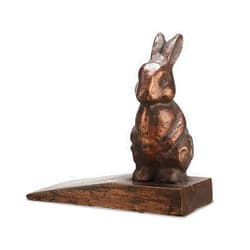 SPI Bunny Rabbit Doorstop, Bronze, Cast Iron, 4.5
