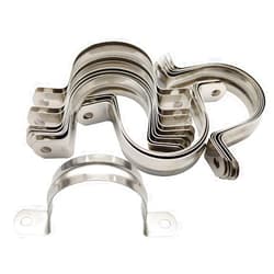 Sipery Rigid Pipe Strap M50, 20Pcs Two Hole Strap U Bracket Pipe Clamps-304 Stainless Steel Tension Tube Clip Conduit Clamps, Pipe Fasten Holder for for Conduit and Cables 50mm/0.198