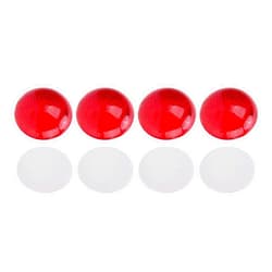 Yosoo Reflective Sticker, 4Pcs Red Reflector Round 3 Dimensional Abs Decoration Protection Decal For Automobile Motorcycle